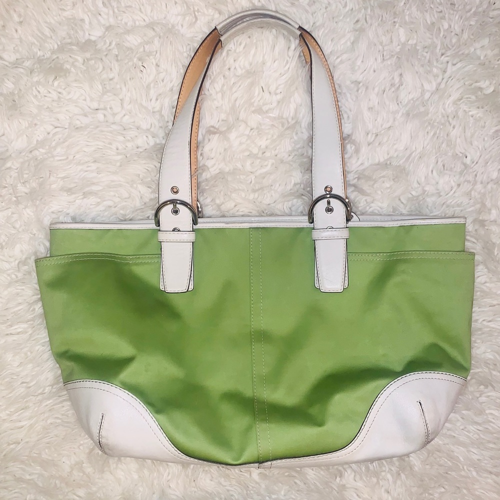 Green coach purse in good condition